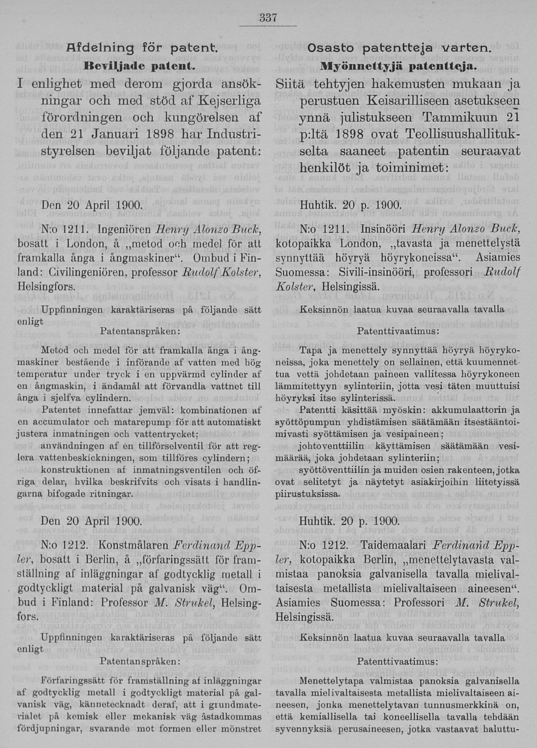 17.8.1900_Registeringstidning för varumärken no 152